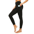 Pantalones de yoga cómodos sólidos en blanco con bolsillos pantalones de chándal sin costuras de cintura alta mujeres